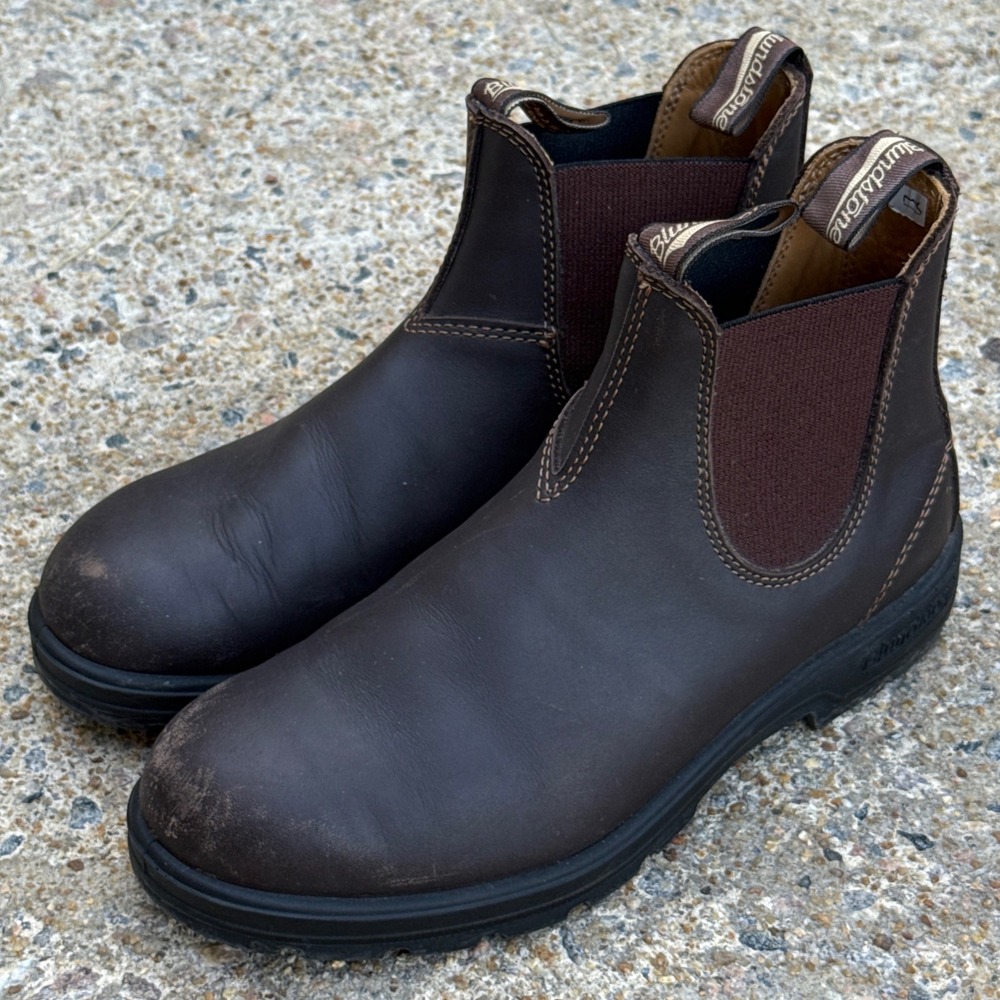 Blundstone 500 Leather Chelsea Boots Original Stout Brown Men US 8 Women 10 AU 7